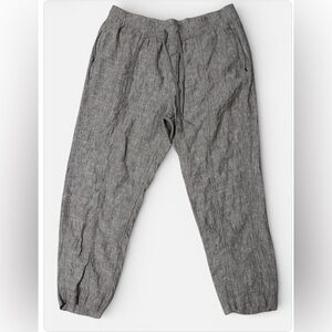 Athleta Retreat Linen High Rise Ankle Pant, Storm Cloud Gray XL Summer Pant